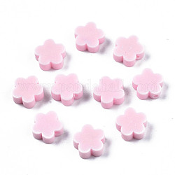 Manuell Polymer Ton Perlen, Blume, Perle rosa, 9.5~10x10x3.5~4.5 mm, Bohrung: 1.6 mm