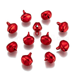 Charms campana de aluminio, rojo, 14x11.5x10mm, agujero: 2 mm