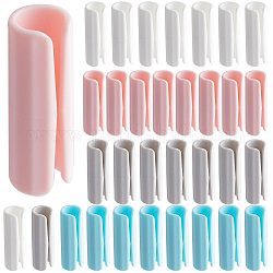 Gorgecraft 32Pcs 4 Colors ABS Plastic Bed Sheet Grippers, Fasteners Bed Sheet Clip, Quilt Fixator, Column, Mixed Color, 49.5x17.5mm, Inner Diameter: 12.5mm, 8pcs/color