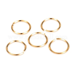 304 Stainless Steel Jump Ring, Open Jump Rings, Golden, 16 Gauge, 14.8x1.3mm, Inner Diameter: 12mm