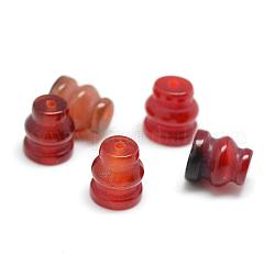 Natürliche und gefärbte Karneolperlen, Kürbisflasche, 7~10x6~8 mm, Bohrung: 1.5~2.5 mm