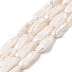 Perle baroque naturelle perles de perles de keshi, perle de culture d'eau douce, niveau 4a+, colonne, vieille dentelle, 17~19x6~7x3~4mm, Trou: 0.5mm, Environ 23~24 pcs/chapelet, 15.91~16.22'' (40.4~41.2 cm)