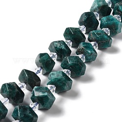 Chapelets de perles en apatite naturelle, polygone facettes, 13~17x10.5~14x7.5~17mm, Trou: 1~1.2mm, Environ 24~27 pcs/chapelet, 15.16~15.55'' (38.5~39.5 cm)