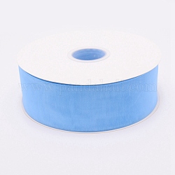 Organza Ribbon, for Crafts Gift Wrapping, Light Sky Blue, 2