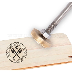 Prägen Prägen Löten Messing mit Stempel, für Kuchen/Holz, golden, Werkzeugmuster, 30 mm