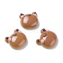 Resin Cabochons,  Frog Bread, Saddle Brown, 27x26x12mm