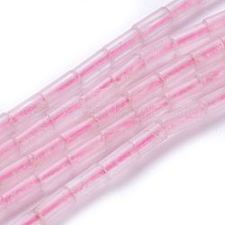 Природного розового кварца нитей бисера, колонка, 4x2.2 мм, отверстие : 0.8 мм, около 99 шт / нитка, 15.7 дюйм (40 см)