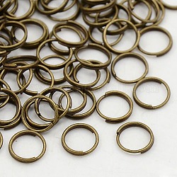 Anelli spezzati in ottone, anelli di salto a doppio anello, bronzo antico, 7x1.2mm, circa  5.8mm diametro interno, circa 204pcs/15g
