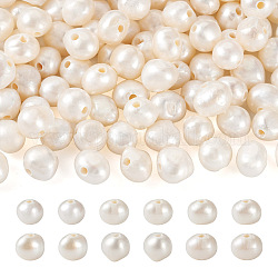 Perle coltivate d'acqua dolce perla naturale, perla keshi barocca, pepite, colore conchiglia, 7~8mm, Foro: 1.6 mm