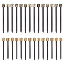 UNICRAFTALE About 100pcs 2 Sizes Black Iron Nails Picture Hangers Holds Up Nails Kit 25~35mm Flat Head Nails Iron Nails Fits for Wooden Wall Dry Wall