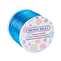 BENECREAT 17 Gauge(1.2mm) Aluminum Wire 380FT(116m) Anodized Jewelry Craft Making Beading Floral Colored Aluminum Craft Wire - DeepSkyBlue