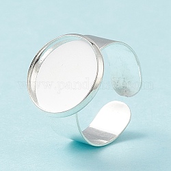 Манжеты латунные кольца, баз площадку кольцо, для марочных кольца делает, без свинца и без кадмия, серебристый цвет, 18 мм, 14 мм