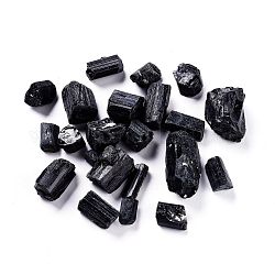 Perles de tourmaline noire naturelle brute brute, pas de trous / non percés, pépites, 7~30x10~21x12~18mm, environ 76 pcs/500 g