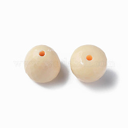 Perles acryliques opaques, facette, larme, peachpuff, 15x14.5mm, Trou: 2mm, environ 243 pcs/500 g