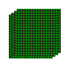Feuilles de vinyle de transfert de chaleur, motif à carreaux de buffle de Noël, pour le fer à repasser sur les tissus t-shirts, verte, 30x30x0.04 cm