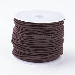 Corde elastiche, corda elastica, per bracciali, collane, creazione di gioielli, marrone noce di cocco, 1mm, circa 19.68~21.87 iarde (18~20 m)/rotolo