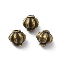 Abalorios de aleación de estilo tibetano, sin plomo y cadmio, linterna, Bronce antiguo, 8x8x7.5mm, agujero: 1.5 mm