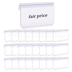 Marco de exhibición de tarjeta de mesa de plástico, titular de las etiquetas de precio, azul acero claro, 10.5x6.6x1.2 cm