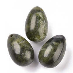 Natürliche Xinyi Jade / chinesische südliche Jade Anhänger, Osterei Stein, 39.5x25x25 mm, Bohrung: 2 mm