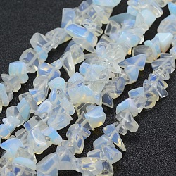 Perlas opalite hebras, chip, 5~8mm, agujero: 1 mm, aproximadamente 33 pulgada (84 cm)