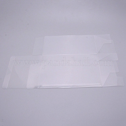 Caja de pvc transparente, caja de regalo de golosinas, para la caja de embalaje de la fiesta de bienvenida al bebé del banquete de boda, Rectángulo, Claro, 9.2x12.2x18.2 cm