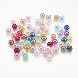 Cabochons en plastique imitation perle 5000pcs abs, demi-rond, couleur mixte, 5x2.5mm