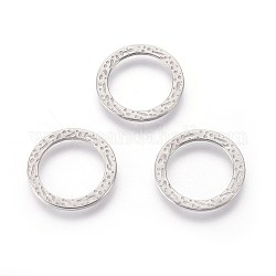 304 нержавеющей стали связывающий кольца, кольцо, неровный, цвет нержавеющей стали, 15x0.8 мм, внутренний диаметр: 11 мм