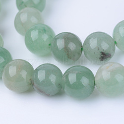 Verde naturale perline avventurina fili, tondo, 6~6.5mm, Foro: 1 mm, circa 63pcs/filo, 15.5 pollice