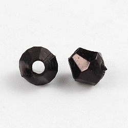 Facettierte Bicone transparente Acryl-Perlen, gefärbt, Schwarz, 4 mm, Bohrung: 1 mm, ca. 13000 Stk. / 500 g