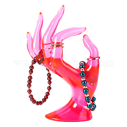 Handmodell mit Kunststoffring, neon rosa , 8x17 cm