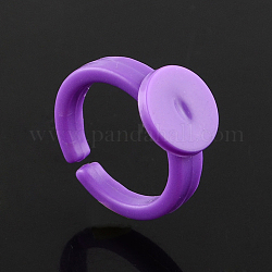 Манжеты красочные акриловые кольца компонентов, для детей, темно-фиолетовый, 14 мм, лоток : 9 мм