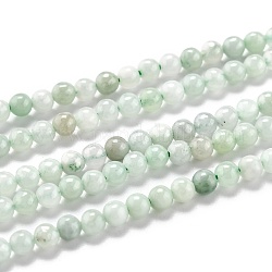 Perles de jadéite naturel brins, ronde, 3mm, Trou: 0.6mm, Environ 118 pcs/chapelet, 15.35 pouce (39 cm)