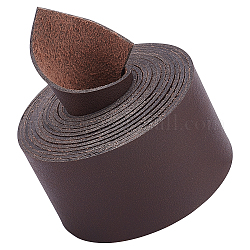 Искусственная кожа, для пошива обуви сумки лоскутное diy craft аппликации, кокосового коричневый, 3.75x0.13 см, 2 м / рулон
