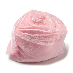 Olycraft 1 Roll Polyester Cloth Ribbons, with Raw Edge, Garment Accessories, Pink, 2 inch(50mm), about 3 Yards/roll