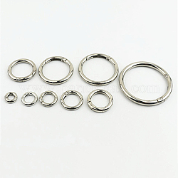Легкосплавные пружинные кольца, для украшения сумочки, кольцо, платина, 34.6x4.8 мм, отверстие : 25 мм