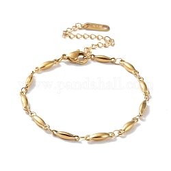316 pulsera de cadena de eslabones ovalados de acero inoxidable quirúrgico., dorado, 6-1/8 pulgada (15.5 cm)