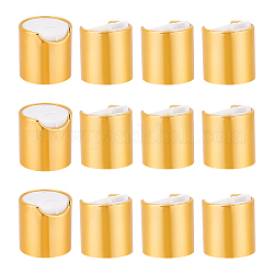 Druckkappen aus aluminiertem Kunststoff, Ersatzscheibe oben, Spender-Lotion-Flaschenverschluss, Kolumne, golden, 28x28 mm, Innendurchmesser: 24 mm