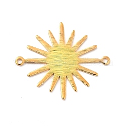 Ciondoli connettore in ottone placcato cremagliera, placcato di lunga durata, collegamenti solari, oro, 26.5x22.5x0.9mm, Foro: 1.2 mm