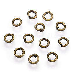 Ottone anelli di salto aperto, bronzo antico, 20 gauge, 4x0.8mm, diametro interno: 2.4mm, circa 1100pcs/50g