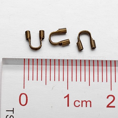 Brass Wire Guardian and Protectors, Silver Color, about 4mm wide, 5mm long,  1mm thick; hole: 0.5mm 