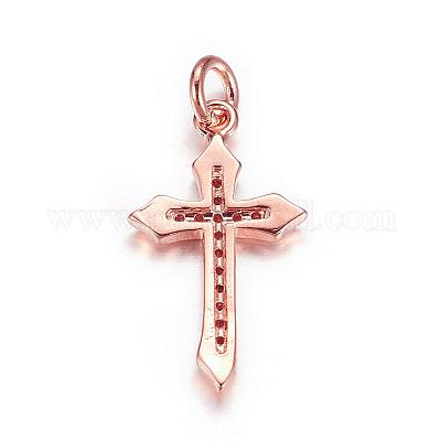 Ottone micro spianare pendenti zirconi&nbsp;ZIRC-P060-21RG-1