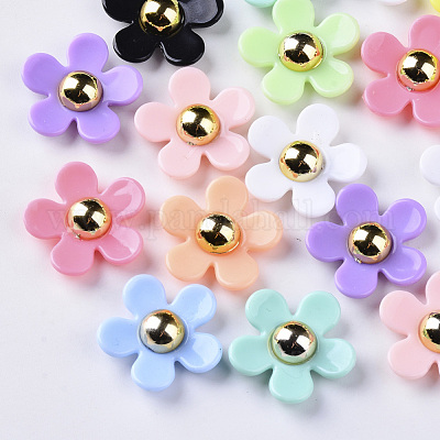 Wholesale Opaque Acrylic Flower Beads 