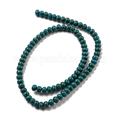 Teints perles synthétiques turquoise brins&nbsp;G-B070-C01-01-1