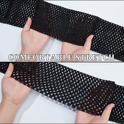 Wholesale GORGECRAFT 5.5 Yards 4.41 Inch Wide Elastic Band Black Stretch  Polyester Fabric Ribbon Crochet Headband for Home DIY Sewing Crafts Garment  Bow Stretch Knitting Hair Accessories 
