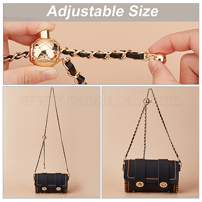 Wholesale CHGCRAFT 47Inch Adjustable Purse Chain Strap Metal Purse Chain  Strap Replacement Iron and PU Leather Thin Purse Strap with Cord Lock and  Swivel Clasps for Shoulder Crossbody Bag 
