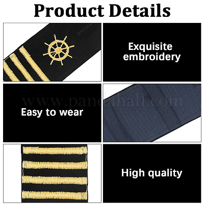 2 Paar Schulterklappen aus Polyester&nbsp;AJEW-CN0007-69-1