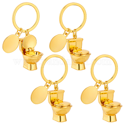 Portachiavi con ciondolo a forma di mini borsa abbagliante riempito in oro 18 carati, con cancelletto, accessori per borse, forniture per la