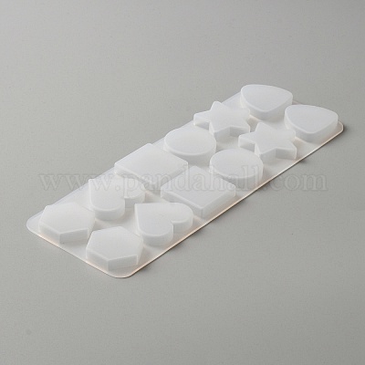 Resin Silicone Mold Big Heart Hexagon Round Square Rectangle Resin