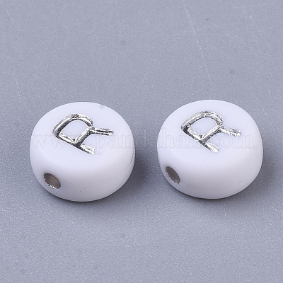 Perline acrilico placcato&nbsp;PACR-R243-04R-1