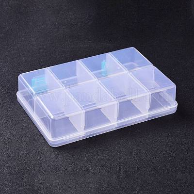 Wholesale BENECREAT 4Pcs Rectangle PP Plastic Bead Storage Container 